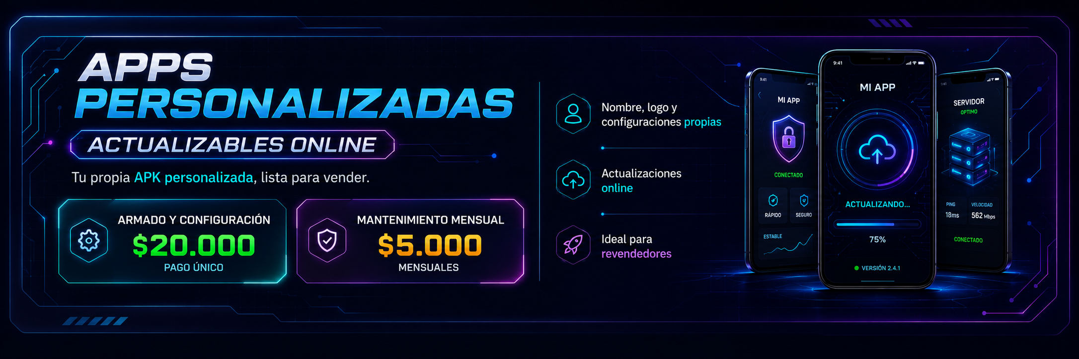 Apps Personalizadas actualizables online